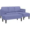 Sofa Sofos komplektas su pagalve 2 pcs Džinsinės mėlynos Poliesteris