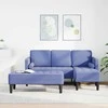Sofa Sofos komplektas su pagalve 2 pcs Džinsinės mėlynos Poliesteris