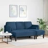 Sofa Sofos komplektas su pagalve 2 pcs Mėlyna Poliesteris