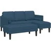 Sofa Sofos komplektas su pagalve 2 pcs Mėlyna Poliesteris