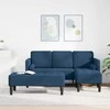 Sofa Sofos komplektas su pagalve 2 pcs Mėlyna Poliesteris