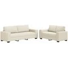 Sofa 2 pcs Smėlio 221 x 80 x 82 cm Lino mišinio audinys