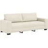 Sofa 2 pcs Smėlio 221 x 80 x 82 cm Lino mišinio audinys