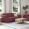 Sofa 2 pcs Vyno raudona 219 x 80 x 82 cm audinys