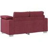 Sofa 2 pcs Vyno raudona 219 x 80 x 82 cm audinys