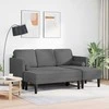 Sofa Sofos komplektas su pagalve 2 pcs Tamsiai pilka Poliesteris