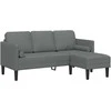 Sofa Sofos komplektas su pagalve 2 pcs Tamsiai pilka Poliesteris