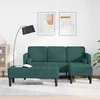 Sofa Sofos komplektas su pagalve 2 pcs Tamsiai žalia Poliesteris