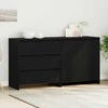 Kabalas su stalčių 2 pcs Juoda 70 x 41 x 75 cm Apdirbta mediena