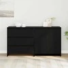 Kabalas su stalčių 2 pcs Juoda 70 x 41 x 75 cm Apdirbta mediena