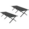 Sulankstoma Kempingo Lova 2 pcs Juoda 193 x 69 x 45 cm