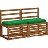 2 dalių suoliuko pagalvės VUGHT 2 pcs 100% poliesteris Žalia