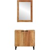 Vonios baldų rinkinys 2 pcs Ruda akacijos medienos masyvas