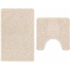 Antisklidus vonios kilimėlių rinkinys 2 pcs Kreminė PP