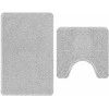 Antisklidus vonios kilimėlių rinkinys 2 pcs Pilka PP