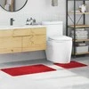 Antisklidus vonios kilimėlių rinkinys 2 pcs Raudona PP