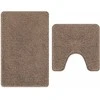 Antisklidus vonios kilimėlių rinkinys 2 pcs Ruda PP