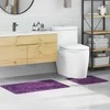 Antisklidus vonios kilimėlių rinkinys 2 pcs Violetinė PP