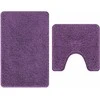 Antisklidus vonios kilimėlių rinkinys 2 pcs Violetinė PP