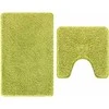 Antisklidus vonios kilimėlių rinkinys 2 pcs Žalia PP
