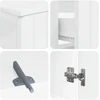 2 dalių vonios spintelių rinkinys ZWOLLE Itin blizgi balta