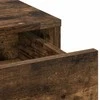 Makiažo stalas su stalčių 2 pcs Ruda Apdirbta mediena