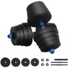 2-in-1 hantelių ir štangos rinkinys 30 kg Juoda ir mėlyna