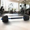 2-in-1 hantelių ir štangos rinkinys 30 kg Juoda ir mėlyna