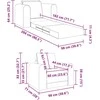 Sofa lova Juoda 98 x 71 x 83 cm Aksomas