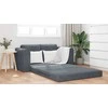 Sofa lova Tamsiai pilka 148 x 71 x 83 cm Aksomas