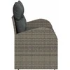 Sodo sofa su pagalve Pilka 124 x 62 x 69cm poliratanas