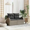 Sodo sofa su pagalve Pilka 124 x 62 x 69cm poliratanas