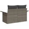 Sodo sofa su pagalve Pilka 141 x 62 x 69cm poliratanas