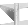2 pakopų sieninė lentyna, sidabrinė, 100x40x60cm, plienas