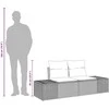 Sodo sofa su pagalve Pilka 184 x 62 x 69 cm poliratanas