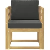 Lauko sofa Poliesteris Balta ir antracito