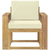 Lauko sofa Poliesteris Balta ir kreminė