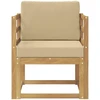 Lauko sofa Poliesteris Balta ir Bežė