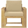 Lauko sofa Poliesteris Balta ir Bežė