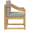 Lauko sofa Poliesteris Balta ir šviesiai pilka