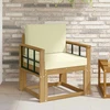 Lauko sofa Poliesteris Balta ir kreminė