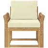 Lauko sofa Poliesteris Balta ir kreminė
