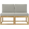 Lauko Vidurinis Sofa 2 vnt. 2 vietos Kietos akacijos mediena