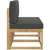 Lauko Vidurinis Sofa 2 vnt. 2 vietos Kietos akacijos mediena