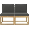 Lauko Vidurinis Sofa 2 vnt. 2 vietos Kietos akacijos mediena