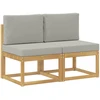 Lauko Vidurinis Sofa 2 vnt. 2 vietos Kietos akacijos mediena