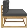 2 Vienetas Lauko Vidurinis Sofa Poliesteris Balta