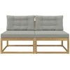 2 Vienetas Lauko Vidurinis Sofa Poliesteris Balta