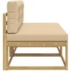 2 Vienetas Lauko Vidurinis Sofa Poliesteris Balta