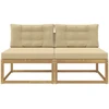 2 Vienetas Lauko Vidurinis Sofa Poliesteris Balta